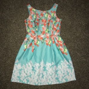 Baby blue floral dress